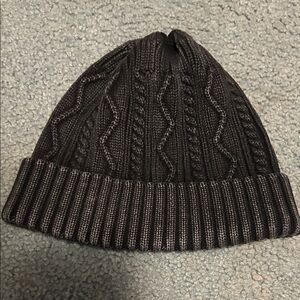 Free People Stormi Washed Cable Knit Beanie washed black